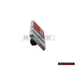 Genuine Audi S6 Steering Wheel Badge Emblem Chrome Red - 4A0419685A
