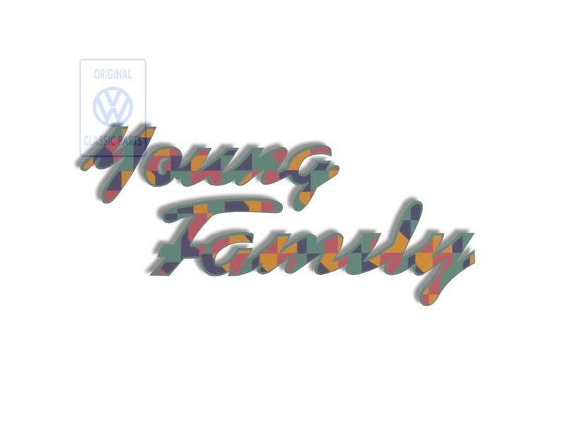 Genuine VW Film Lettering Green/Blue/Ochre - 1H9853750A J60