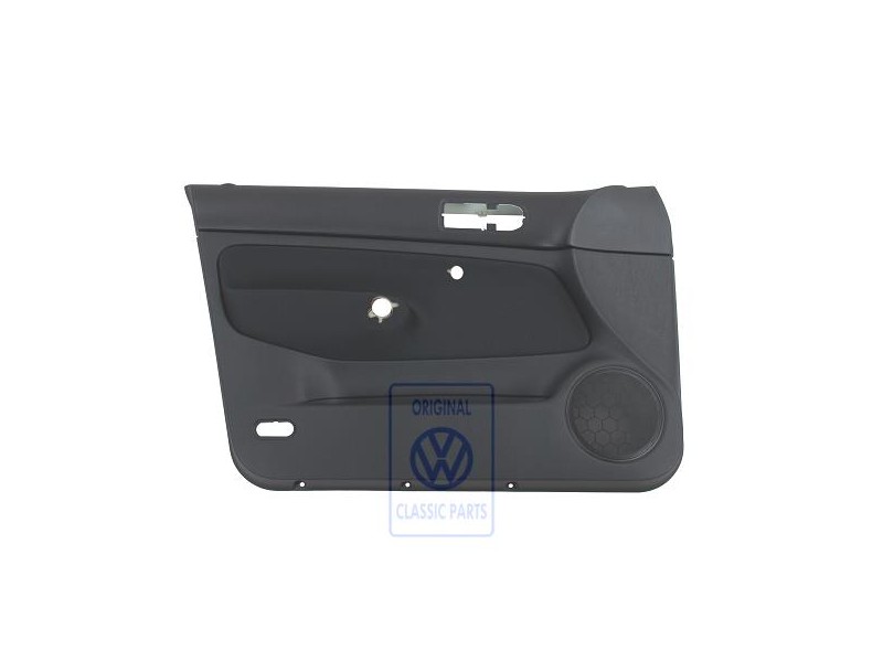 Genuine VW Door Panel Trim (Cloth) Black/Light Beige - 1J4867011CGJGL
