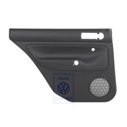 Genuine VW Door Panel Trim (Leather) Black/Black - 1J9867211ALHWU