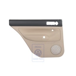 Genuine VW Door Panel Trim (Leather) Black/Light Beige - 1J9867211ALHWV