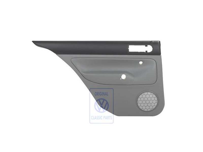 Genuine VW Door Panel Trim (Leather) Black/Light Beige - 1J5867211BGLKY
