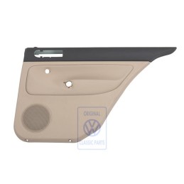 Genuine VW Door Panel Trim (Cloth) Black/Light Beige - 1J5867212ADJGE