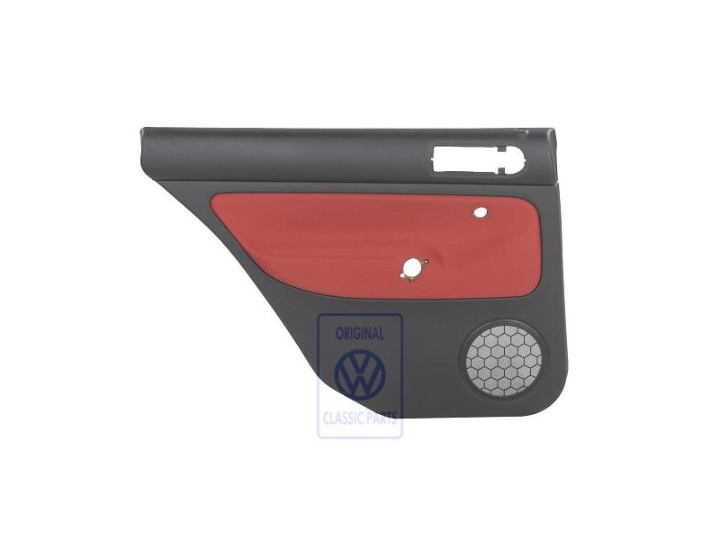 Genuine VW Door Panel Trim (Cloth) Black/Tropical Orange - 1J9867211Q KNP