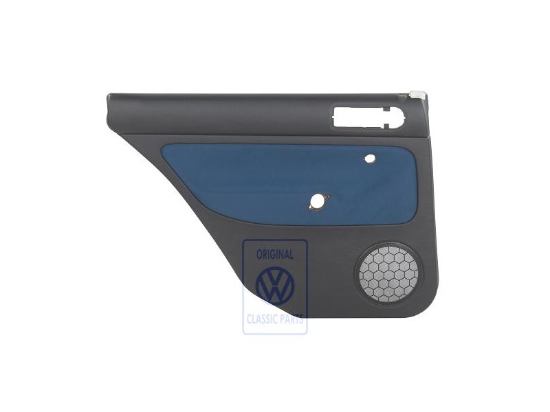 Genuine VW Door Panel Trim (Cloth) Black/Jazz Blue - 1J9867211Q KNT