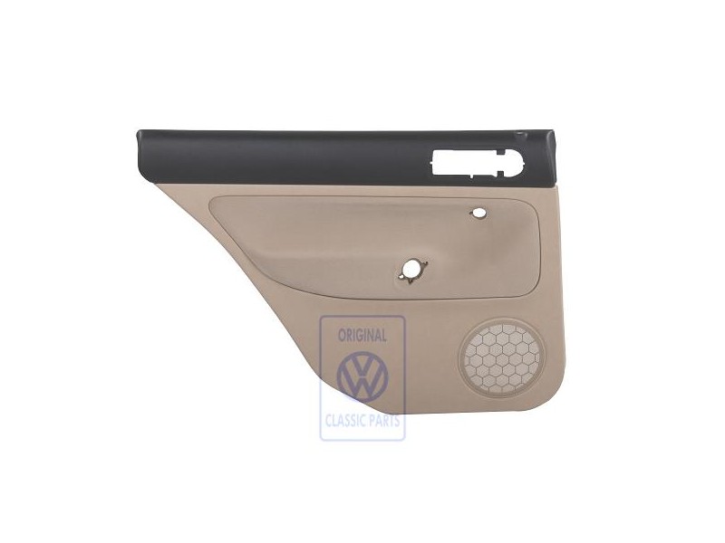 Genuine VW Door Panel Trim (Cloth) Black/Light Beige - 1J9867211S HWM