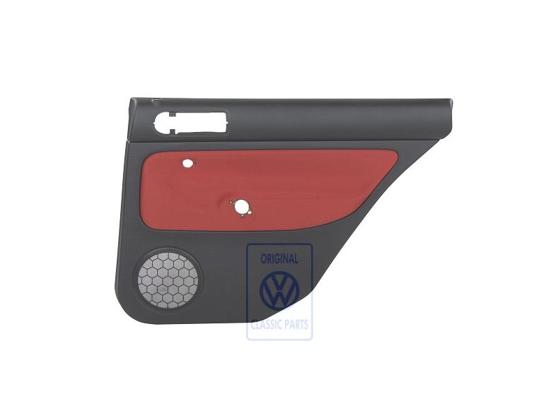 Genuine VW Door Panel Trim (Cloth) Black/Tropical Orange - 1J9867212Q KNP