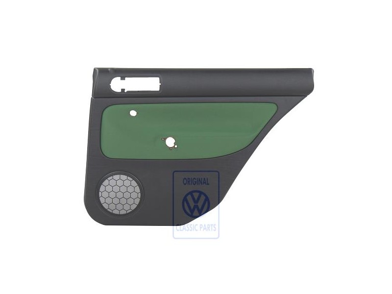 Genuine VW Door Panel Trim (Cloth) Black/Cosmic Green - 1J9867212Q KNQ