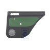 Genuine VW Door Panel Trim (Cloth) Black/Cosmic Green - 1J9867212Q KNQ