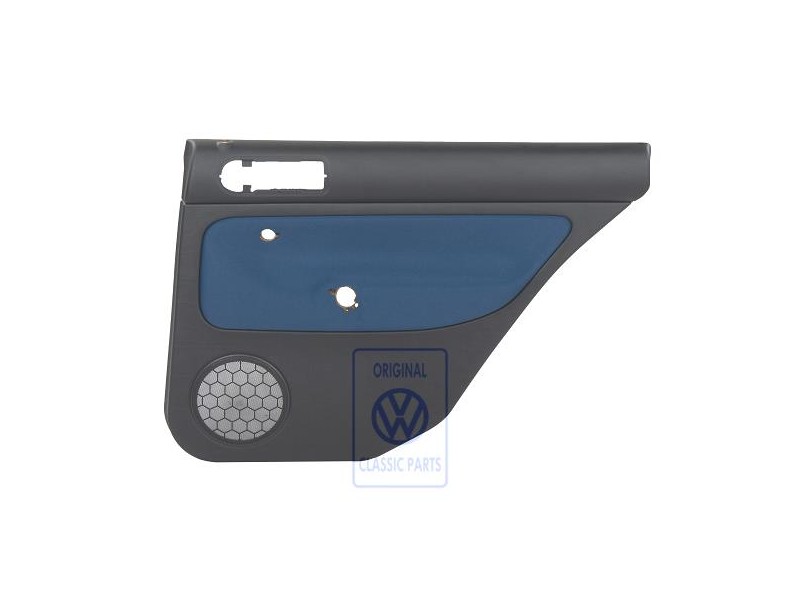 Genuine VW Door Panel Trim (Cloth) Black/Jazz Blue - 1J9867212Q KNT
