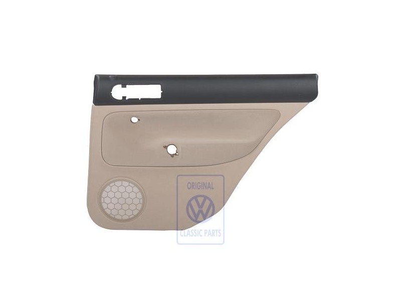 Genuine VW Door Panel Trim (Cloth) Black/Light Beige - 1J9867212S HWM
