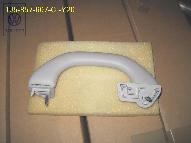 Genuine VW Grab Handle, Folding Pearl Grey - 1J5857607C Y20