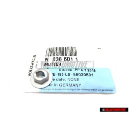 Genuine VW Rear Heat Shield Nut, Thread Cutting - N 0386011