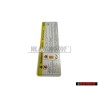 Genuine Audi Sign 'Caution' High Voltage, Turn Off Engine - 8K0010520F