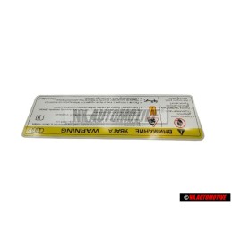 Genuine Audi Sign 'Caution' High Voltage, Turn Off Engine - 8K0010520F