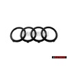 Genuine Audi Rings Front Grill Badge Emblem Black Glossy - 8T0853605 T94