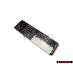 Genuine VW Sticker 'Attention' Change The Toothed Belt Every Km/M - 028010227E