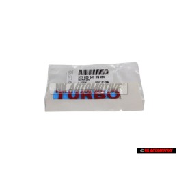 Genuine VW TURBO Side Badge Emblem Red - 377853687DNI3K