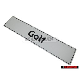 Genuine VW Number Plate (Self-Adhesive) - 5K0071801F