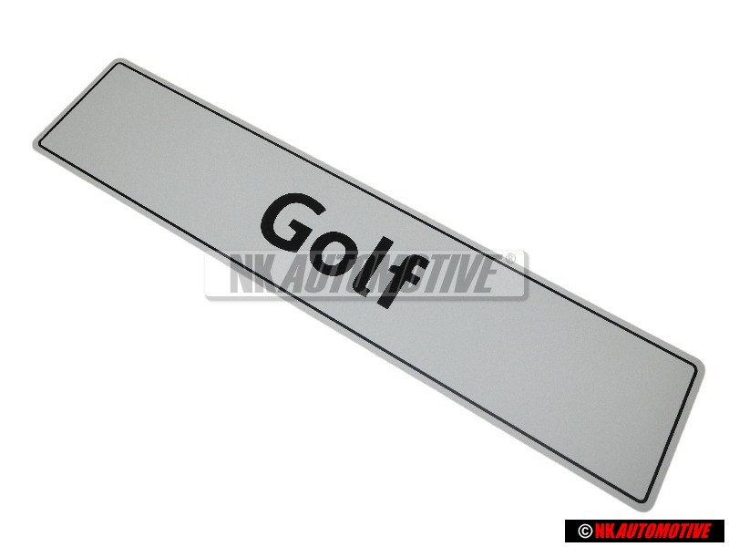 Genuine VW Number Plate (Self-Adhesive) - 5K0071801F