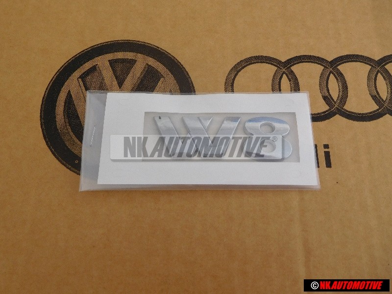 Genuine VW W8 Rear Boot Badge Emblem Chrome - 3B0853675P 739
