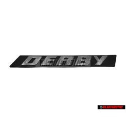 Genuine VW DERBY Rear Boot Badge Emblem Brushed Silver - 865853745