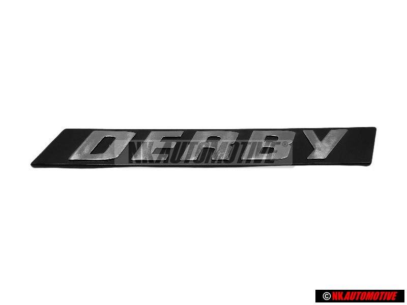 Genuine VW DERBY Rear Boot Badge Emblem Brushed Silver - 865853745