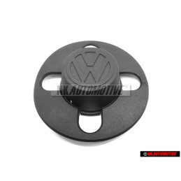 Genuine VW Steel Wheel Rim Centre Plastic Cap Cover Black - 871601171