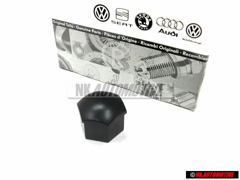 Genuine VW Wheel Bolt Cover Lug Nut Cap Black - 321601173A 01C