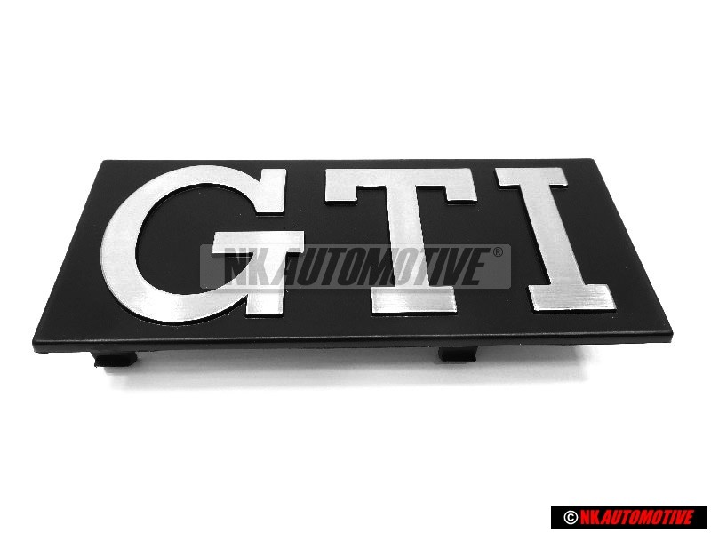 Genuine VW GTI Front Grill Badge Emblem Brushed Silver - 171853679