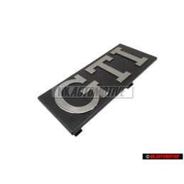 Genuine VW GTI Front Grill Badge Emblem Brushed Silver - 171853679