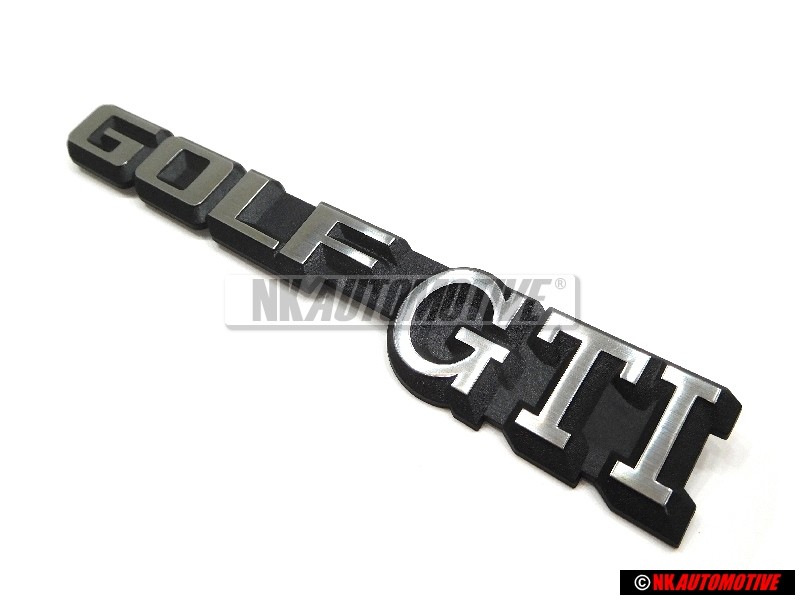 Genuine VW GOLF GTI Rear Badge Emblem Brushed Silver - 191853687C