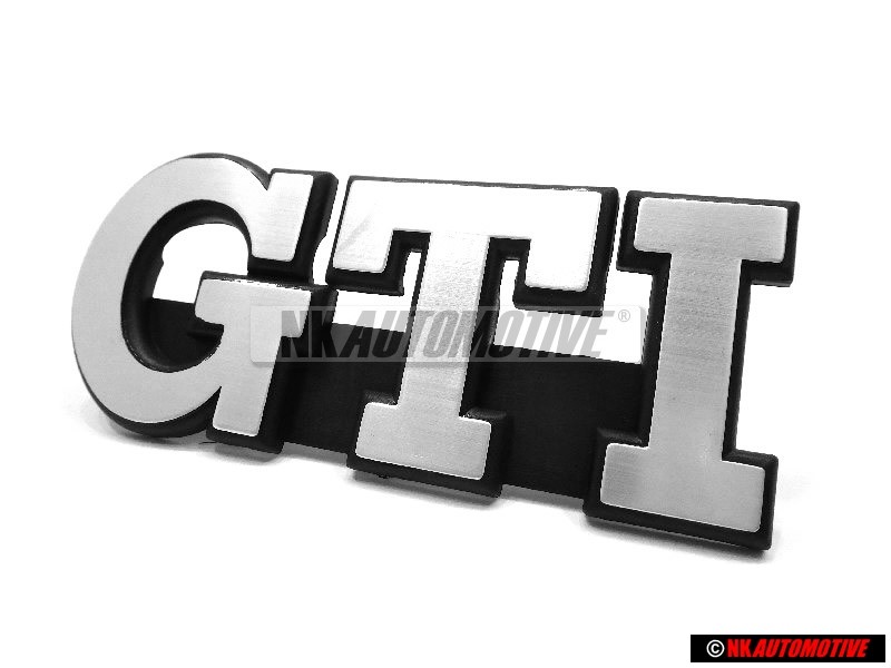 Genuine VW GTI Front Grill Badge Emblem Brushed Silver - 191853679L