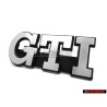Genuine VW GTI Front Grill Badge Emblem Brushed Silver - 191853679L