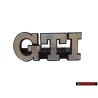 Genuine VW GTI Front Grill Badge Emblem Brushed Silver - 191853679L