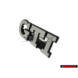 Genuine VW GTI Front Grill Badge Emblem Brushed Silver - 191853679L