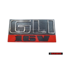 Genuine VW GLI 16V Front Grill Badge Emblem Black Red - 165853679E
