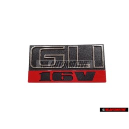 Genuine VW GLI 16V Front Grill Badge Emblem Black Red - 165853679E