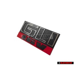 Genuine VW GLI 16V Front Grill Badge Emblem Black Red - 165853679E