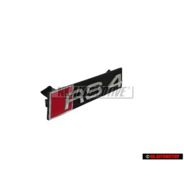 Genuine Audi RS4 Front Grill Badge Emblem Black Chrome Red - 8E0853736E 2ZZ