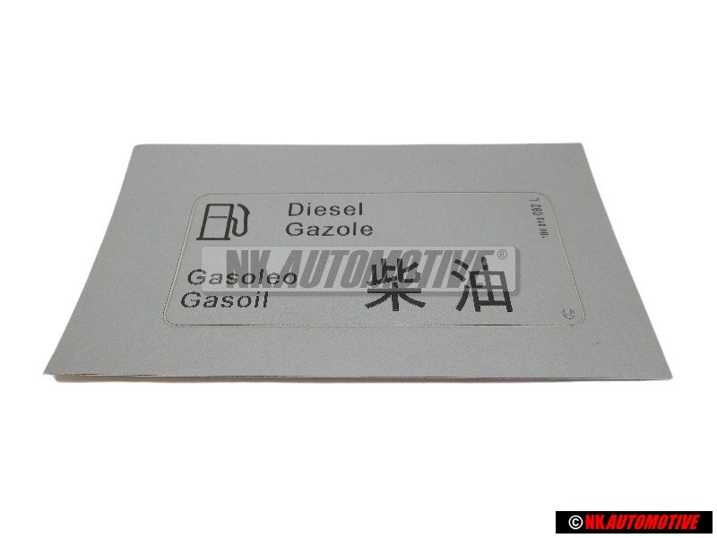 Genuine VW Sticker 'Diesel-Gazole' - 068010020