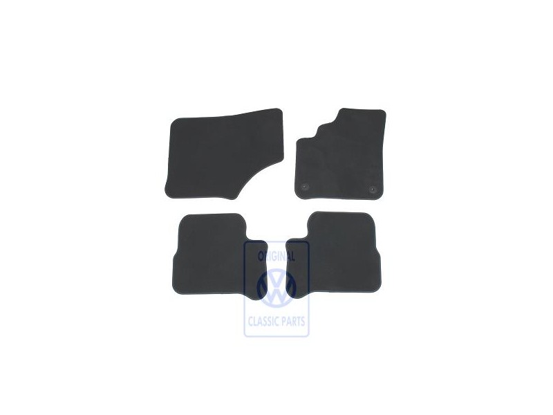 Genuine VW 1 Set Foot Mats Black Bluemotion - 12E863011 CBA