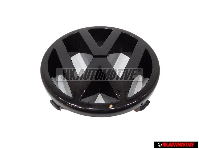 Genuine VW Front Grill Badge Emblem Black - 323853601