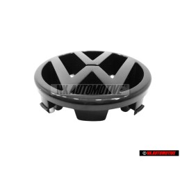 Genuine VW Front Grill Badge Emblem Black - 323853601