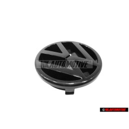 Genuine VW Front Grill Badge Emblem Black - 323853601