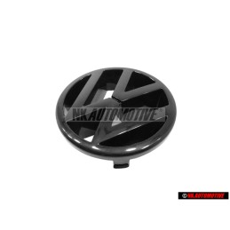 Genuine VW Front Grill Badge Emblem Black - 323853601