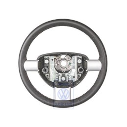 Genuine VW Steering Wheel (Leather) Black/Red - 1C0419091BTTBH