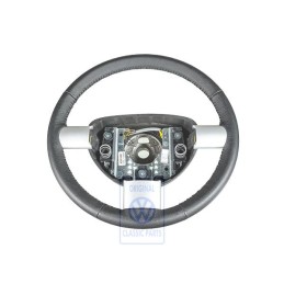 Genuine VW Steering Wheel (Leather) Black - 1C0419091CDE74