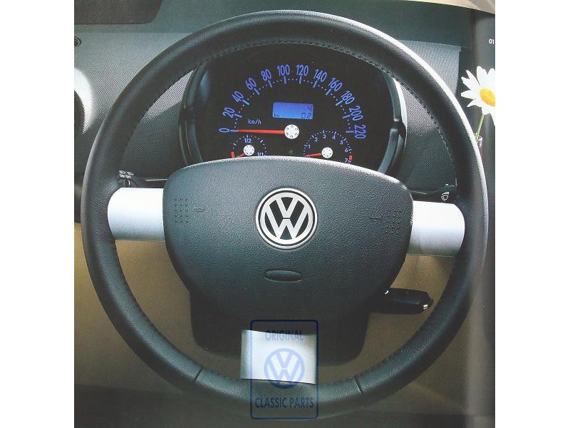 Genuine VW Steering Wheel (Leather) Black - 1C0419091CGE74