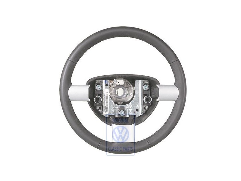Genuine VW Steering Wheel (Leather) Black - 1C0419091DQE74